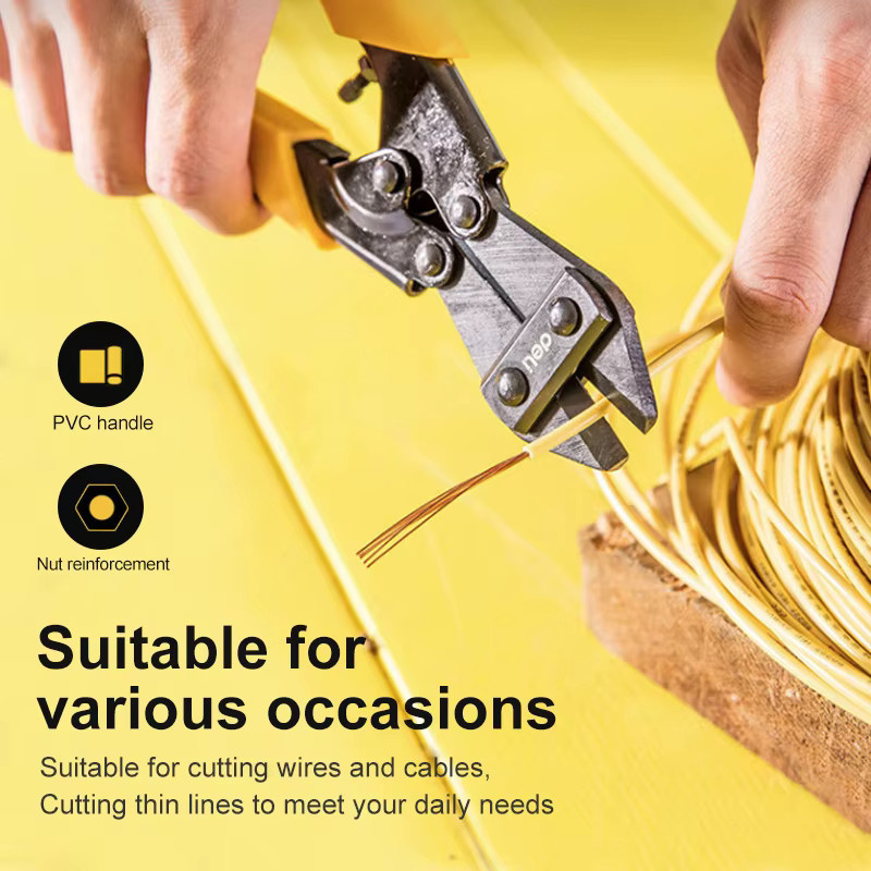 Deli Mini Manueller Drahtschneider Acht Zoll Multifunktionale Drahtschneidemaschine und Kabelknipser - Bild 2