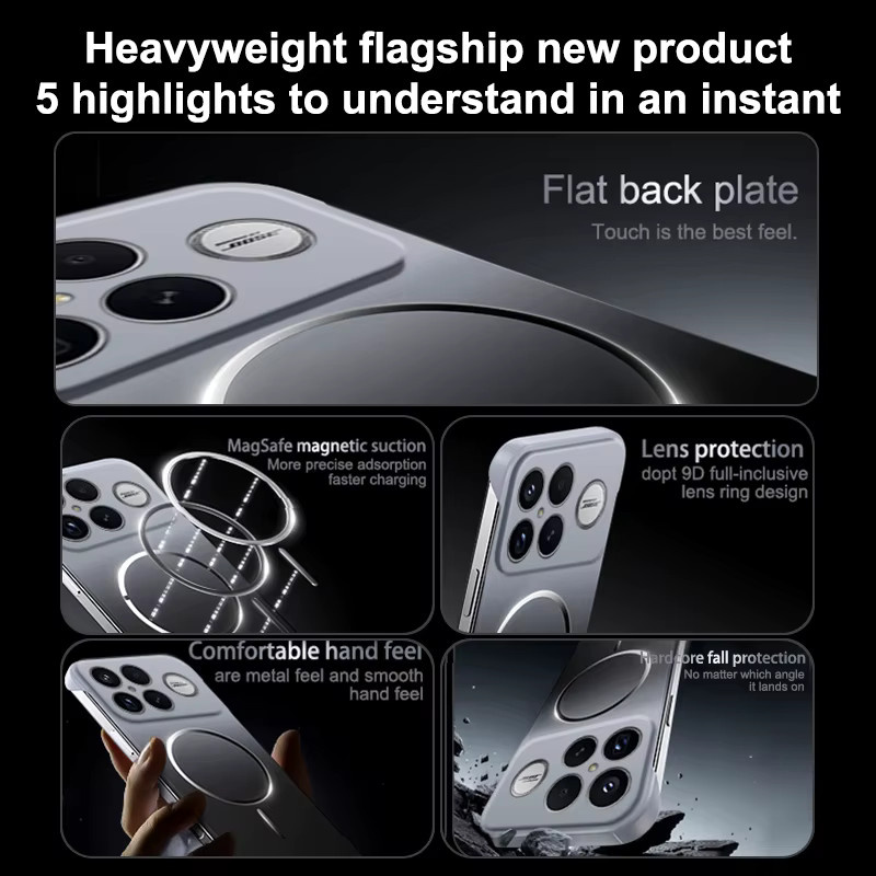 Fundas Magnetische Hülle für Xiaomi Poco F8 Ultra Pro, ultradünn und rahmenlos mit Farbverlauf, Multicolor - Bild 3