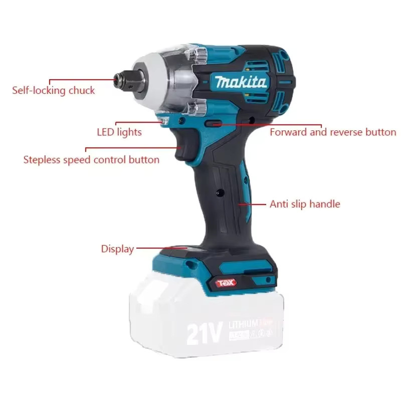 Makita TW004G LXT Bürstenloser Akku-Schlagschrauber 630 N.m, 18 V, Petrol - Bild 6
