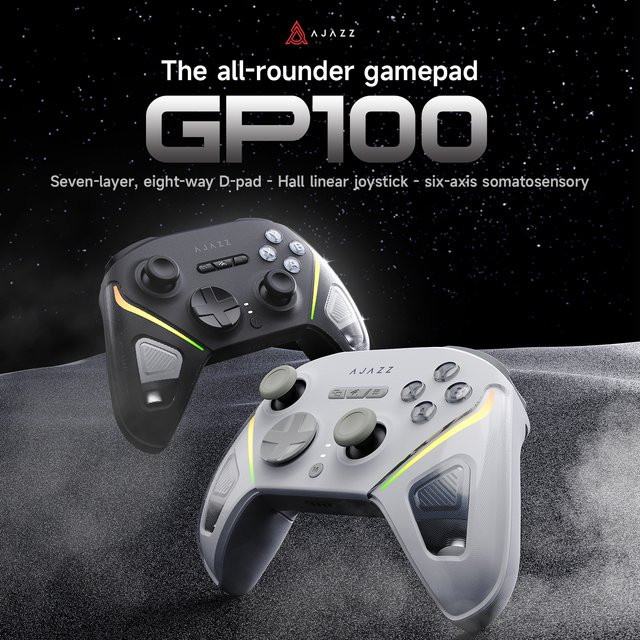 Ajazz GP100 Kabelloser Spiele-Controller in Schwarz für PC, PS3, iOS, TV-Box und Nintendo Switch - Bild 1