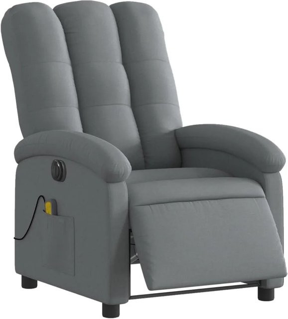 vidaXL Massagesessel Elektrisch Dunkelgrau Samt Modell 9 - Bild 1