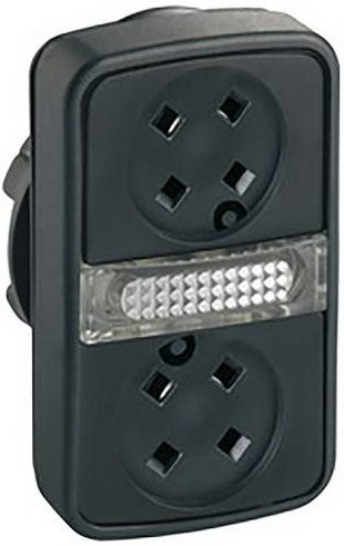 Schneider Electric ZB5AW7A9 Doppeldrucktaster-Frontelement in Schwarz mit IP66 Schutzart - Bild 1