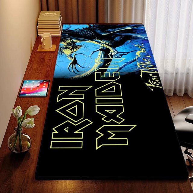 I-I-Iron Band M-Maiden Gaming Mauspad XXL in Schwarz und Multicolour als große Tischunterlage für Tastatur und Laptop - Bild 1