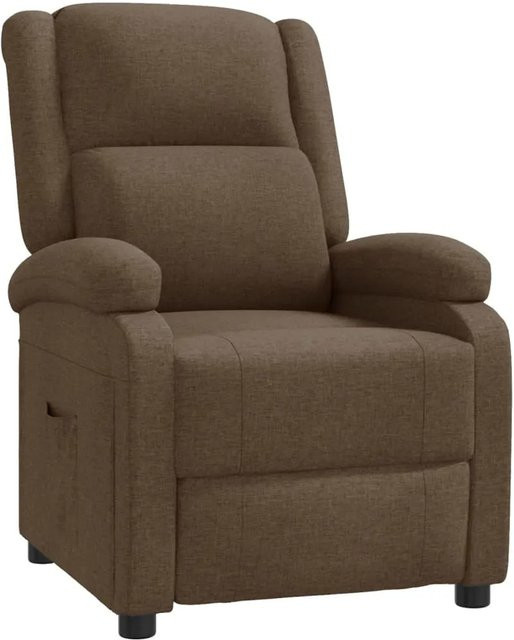 vidaXL Relaxsessel Braun Stoff Modell 63 mit Armlehnen und integrierter Liegefunktion - Bild 1