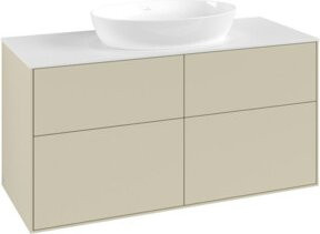 V&B Waschtischunterschrank Finion in Weiß lackiert, Breite: 120 cm, Tiefe: 50,1 cm - Bild 1