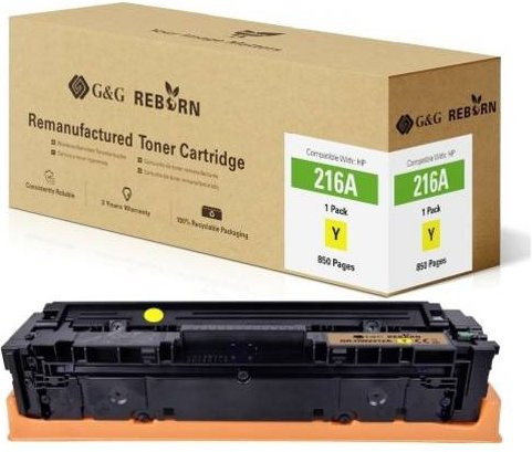 G&G Toner Cartridge Gelb Kompatibel mit HP 216A Remanufactured mit 850 Seiten Reichweite - Bild 1