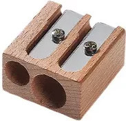 Möbius + Ruppert Doppelspitzer aus Holz in Natur und Braun - Bild 1