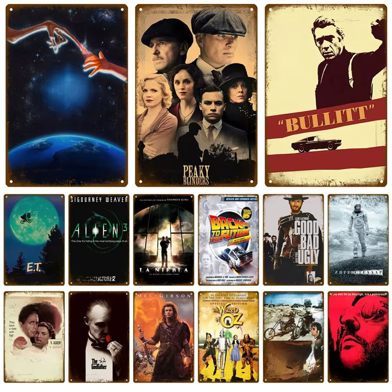 Vintage Kino Film Metallschild im Retro-Design für deine Wanddekoration, mehrfarbig, B/H/T: 30 x 20 x 0,3 cm - Bild 5