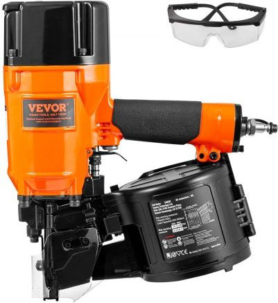 VEVOR CN83N Pneumatische Coil-Nagelpistole für Fassaden und Rahmen, 15 Grad, werkzeuglose Tiefeneinstellung, 70-120 PSI Luftdruck, für Siding, Beplankung, Holzbau, Zäune und Terrassenbau - Bild 1