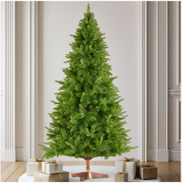 tectake Weihnachtsbaum Cupid in Grün aus PVC und Spritzgussnadeln mit klappbarem Holzständer, H x B x T: 180 x 105 x 105 cm - Bild 1