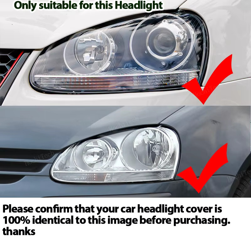 HochiTech Transparentes Gehäuse für VW Golf 5 MK5 Jetta A5 GT GTI R32 Frontscheinwerfer Objektivschale Lampenabdeckung - Bild 2