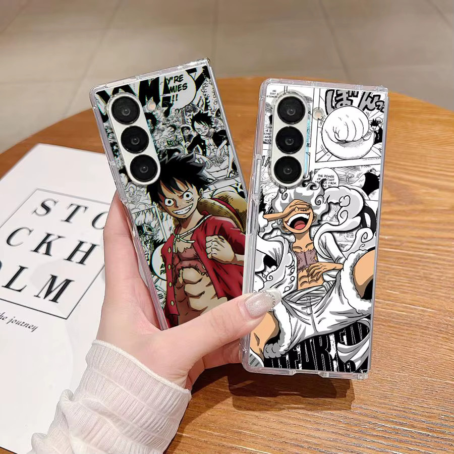 Transparente weiche Handyhülle im Anime One Piece Design für Samsung Galaxy Z Fold 3, Z Fold 4, Z Fold 5, Z Fold 6 und Z Fold 7 - Bild 1