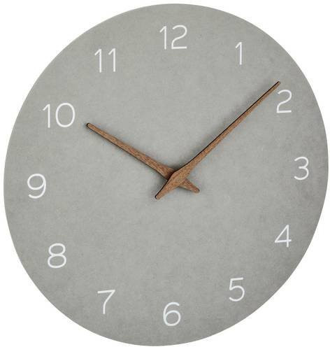 TFA Dostmann Quarz Wanduhr Grau mit Silent-Funktion und minimalistischem Design, Durchmesser: 29,7 cm - Bild 1