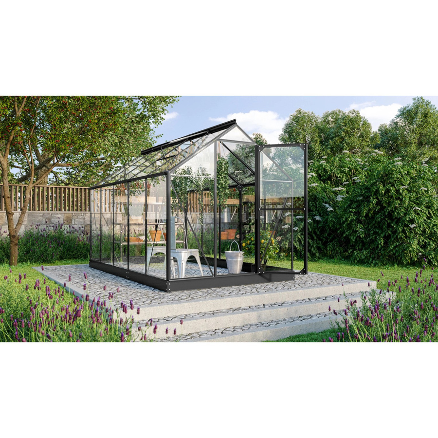 Vitavia Gewächshaus Triton 6200 Schwarz 6,2 m² inklusive Stahlfundament und 3 mm ESG-Glas - Bild 4