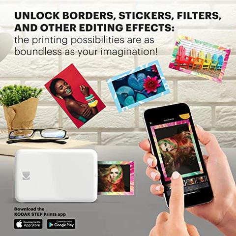 Kodak Step Sofort-Mobilfoto-Drucker mit Zink-Technologie und Bluetooth in Weiß - Bild 4