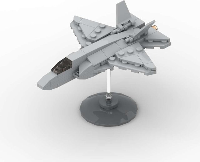 GOBRICKS MOC F35 Lightning 2 Kampfjet, Bausteine, Militärflugzeug-Modell - Bild 1