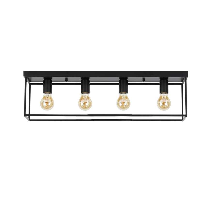 NETTLIFE Deckenleuchte aus Metall in Schwarz im Industrial-Design, Breite: 80 cm - Bild 2