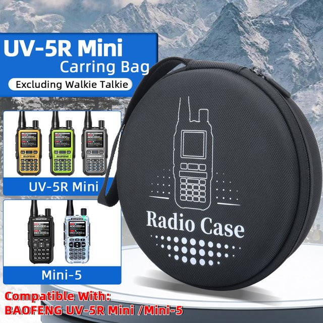 ABBREE UV-5R Mini Walkie-Talkie-Tragetasche in Schwarz zur Aufbewahrung für Funkgeräte - Bild 1