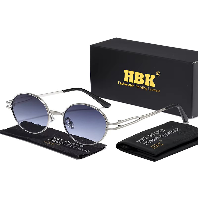 HBK Sonnenbrille Punk, Vollrand, Round, Metall, Unisex - Bild 2