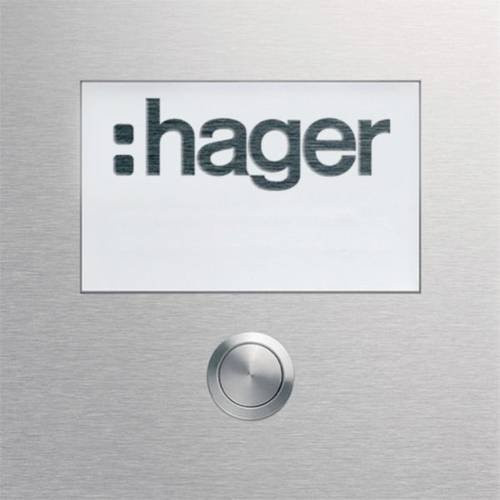 Hager REN009X Rund-Taster-Modul in Silber aus Edelstahl - Bild 1