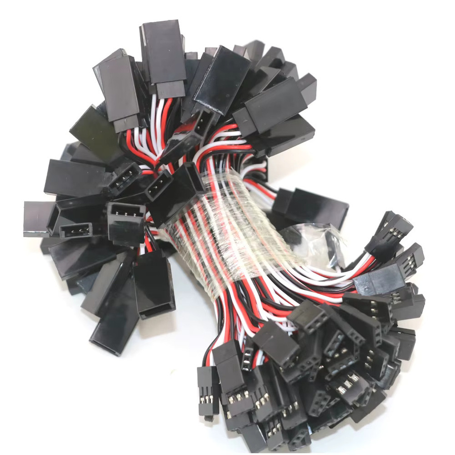 Mitoot Servo-Verlängerungskabel Set in Schwarz mit verschiedenen Längen für Futaba-Stecker und Futaba-Anschluss - Bild 4