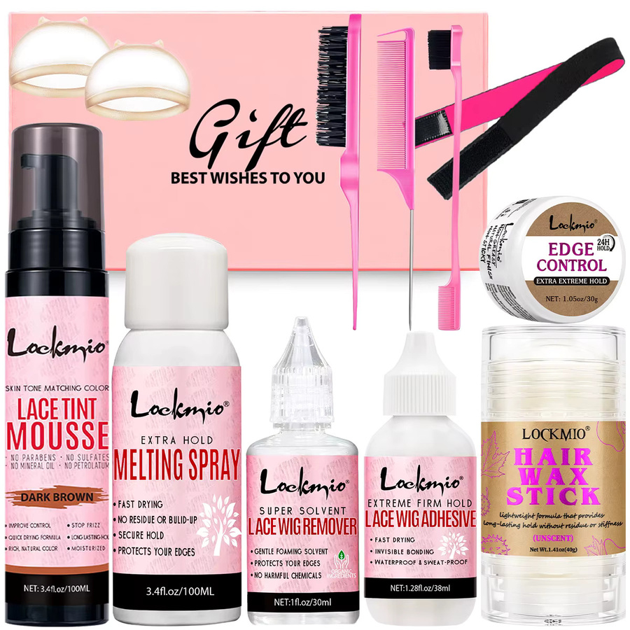 lockmio Perücken-Pflegeset, Tönungsschaum, Wachs-Stick, Gel & Schmelzspray - Bild 4