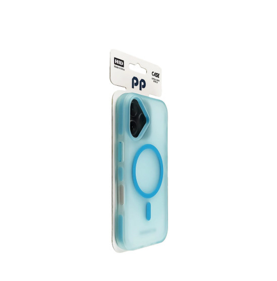 Magnetische und durchscheinende Stoßfeste Hülle für Apple iPhone 17 Pro Max, iPhone 16, iPhone 15, iPhone 14, iPhone 13 in Hellblau und Pink - Bild 1