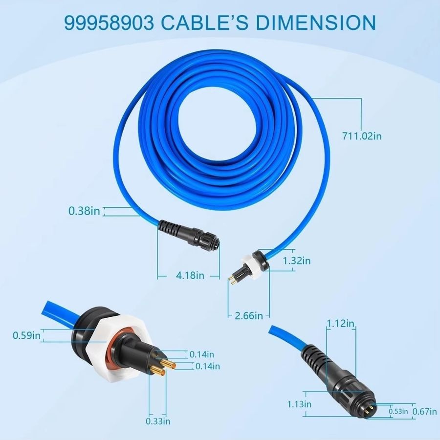 Dolphin Maytronics DIY-Kabel 2-Draht Blau, Länge: 18 m, passend für S200, Active 20, Triton PS, Discovery und Quantum - Bild 2