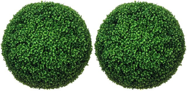 HOMCOM Künstliche Pflanze Kugel aus PE in Grün, UV-beständig, Durchmesser: 50 cm, Höhe: 50 cm - Bild 1