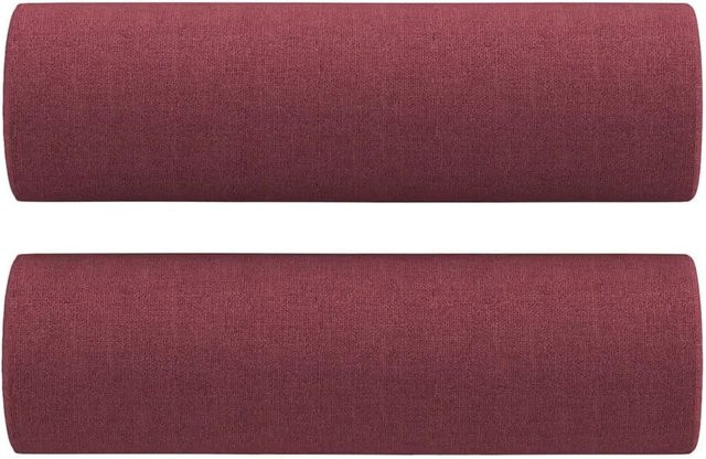 vidaXL Zierkissen Set 2 Stück Nackenkissen Rot aus Polyester mit abnehmbarem Bezug B/H: 50 x 15 cm - Bild 1
