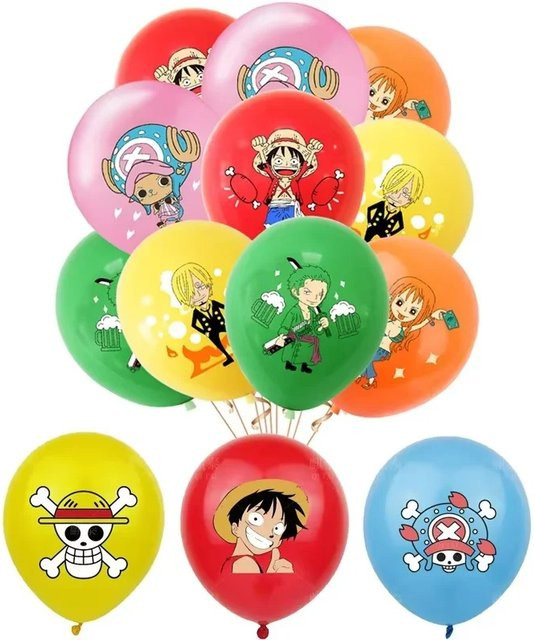 Bandai One Piece Folienballons für Mädchen und Jungen, bunte Partydekoration mit Luffy und Roronoa Zoro, runde Geburtstagsballons für Babypartys und Geschenke - Bild 1