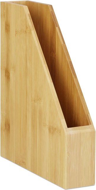 Relaxdays Stehsammler aus Bambus in Natur für A4, B/T/H: 29,5 x 25,5 x 6 cm - Bild 1