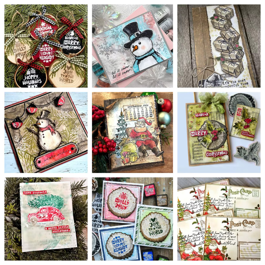 WINTER MAGIC DIY-Dekorationsset mit Schneemann-Motiv, Metall-Stanzformen und Stempel für Scrapbooking und Bastelarbeiten, Multicolour - Bild 2