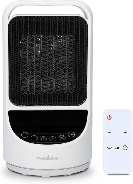 Nedis Keramik-Heizlüfter in Weiß mit App-Steuerung, 1500 W, B/H/T: 16 x 27,8 x 15 cm - Bild 1