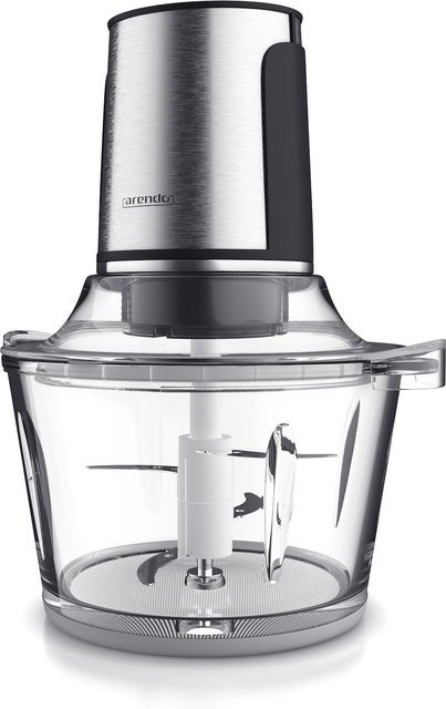 Arendo Elektrischer Multizerkleinerer in Silber mit 1,5 l Glasbehälter und Edelstahl aus Edelstahl - Bild 1