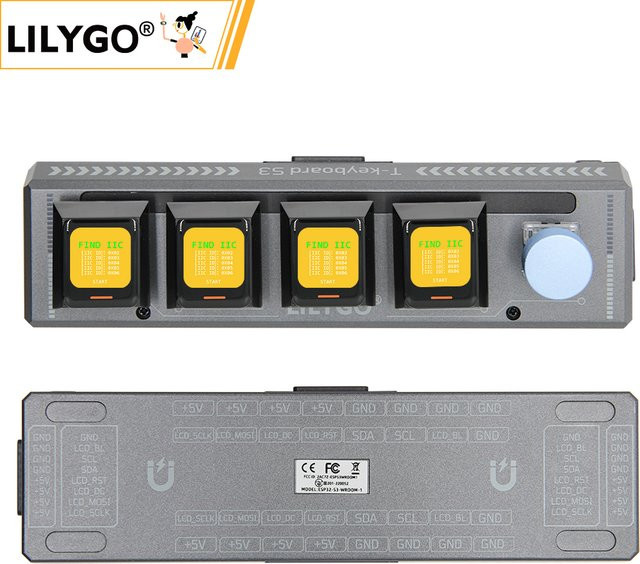 LILYGO T-Keyboard-S3 Pro ESP32-S3 Entwicklungsplatine mit 3,5-Zoll-LCD, WiFi, Bluetooth und WS2812 RGB-Encoder-Modul - Bild 1