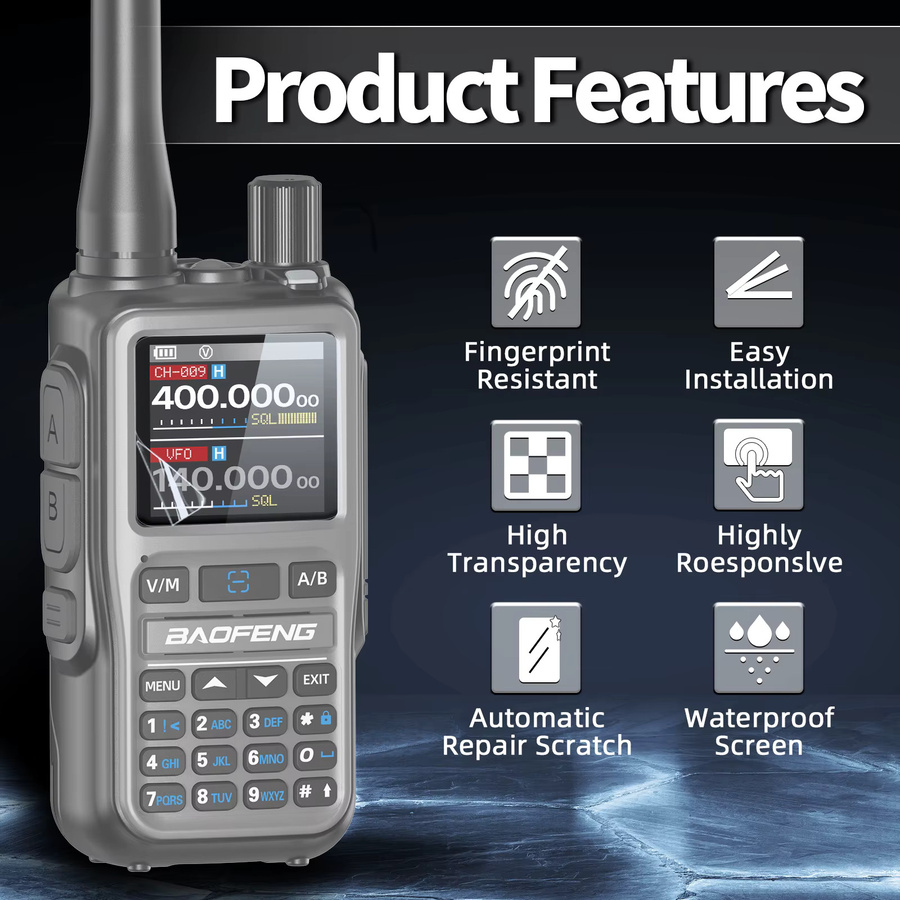 Baofeng UV-5R Mini Displayschutzfolie transparent wasserdicht für Amateurfunkgeräte - Bild 2