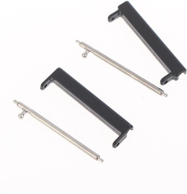 Velishy Armbandadapter Smartwatch-Zubehör, Edelstahl, Schwarz, 24mm auf 22mm/20mm - Bild 1