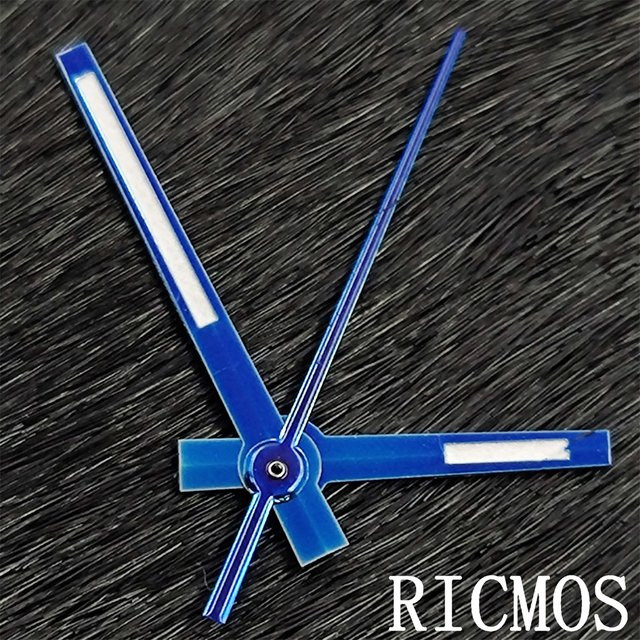 RICMOS Uhrzeiger, Blau, grün leuchtend - Bild 1