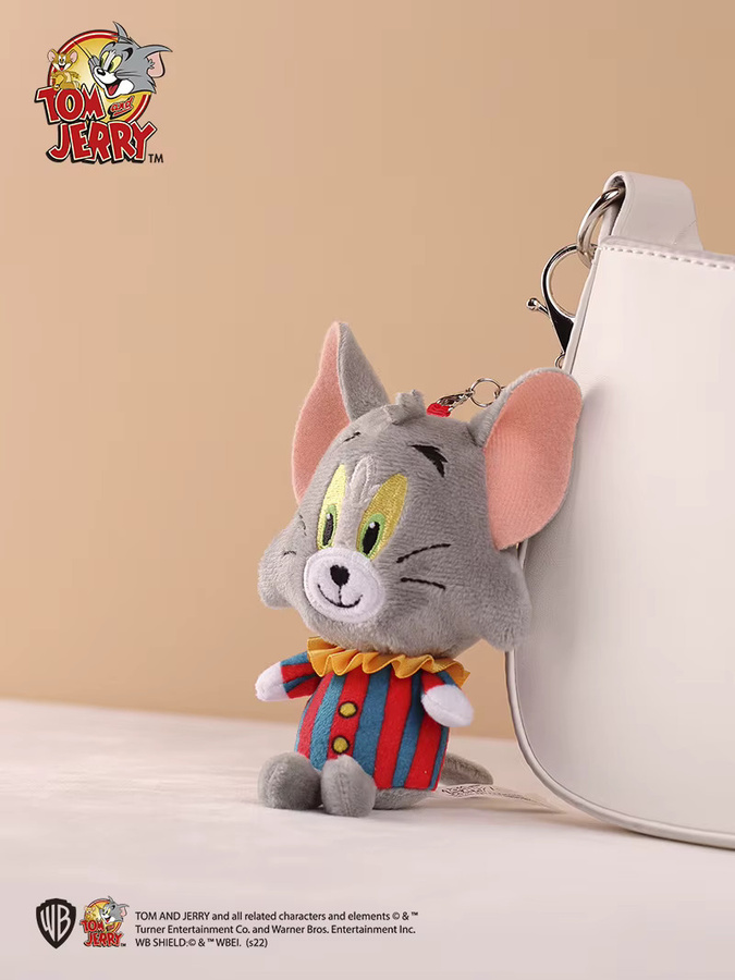 HUGKIS Tom und Jerry Plüschtier in Weihnachtsoptik, buntes Stofftier für Kinder - Bild 4