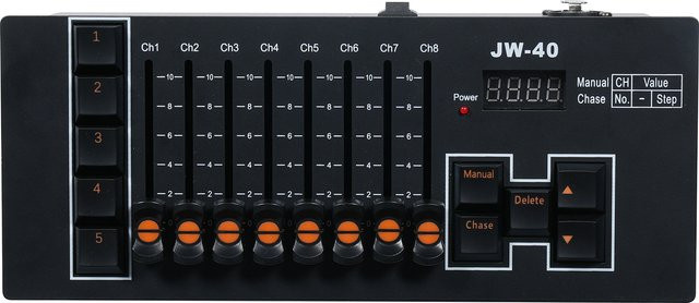 Nitehop Mini-Konsole DMX-Controller zur Bühnenlichtsteuerung für LED Par Lights und Moving Heads in Schwarz - Bild 1