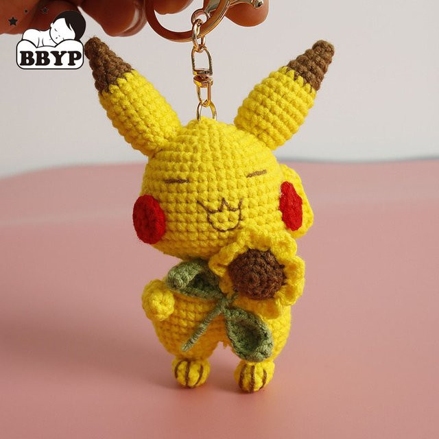 Bandai Cartoon süßer Schlüsselanhänger häkeln Puppe, Strickspielzeug, Unisex - Bild 1