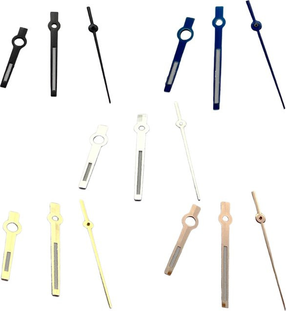 RICHUS Uhrzeiger, Silber, Roségold, Blau, Schwarz, Grün, Leuchtende Zeiger, Unisex - Bild 1
