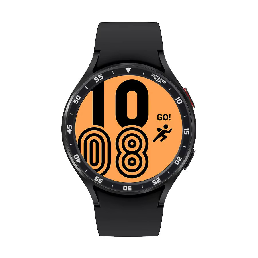 SARENGAWA Lünette Ringabdeckung für Samsung Galaxy Watch4 5 6 7, Edelstahl, Schwarz - Bild 4