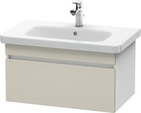 Duravit Waschtischunterschrank DuraStyle in Taupe/Weiß, wandhängend, 1 Auszug, B: 73 cm, T: 44,8 cm, H: 39,8 cm - Bild 1