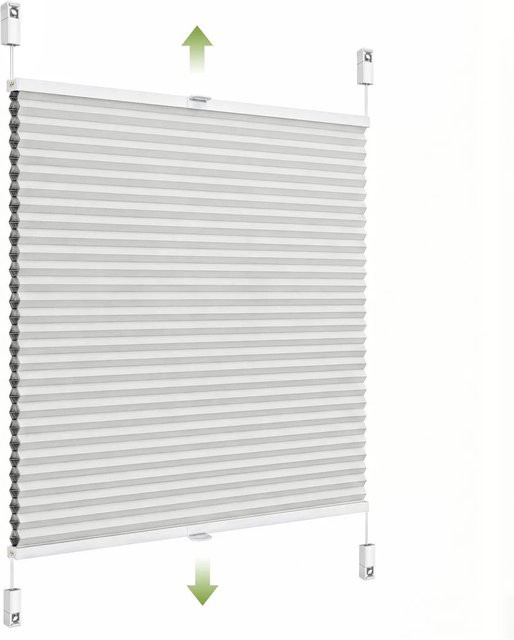 SALCAR Wabenplissee Thermo Plissee Klemmfix Verdunkelnd Blickdicht Weiß B: 40 cm, H: 120 cm - Bild 1
