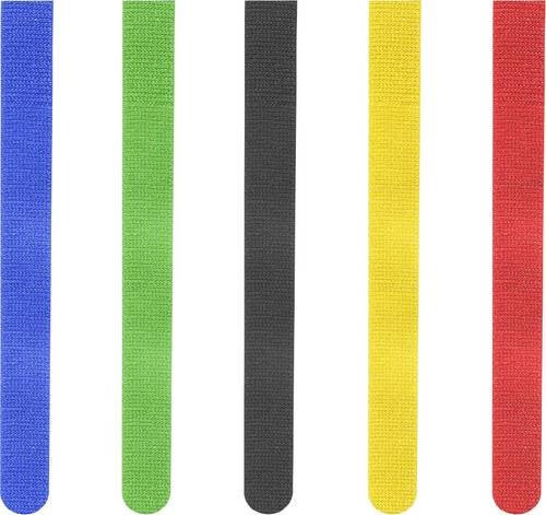 Hama Klett-Kabelbinder wiederverwendbar, Mehrfarbig, 5 Stück, L: 215 mm, B: 16 mm - Bild 1