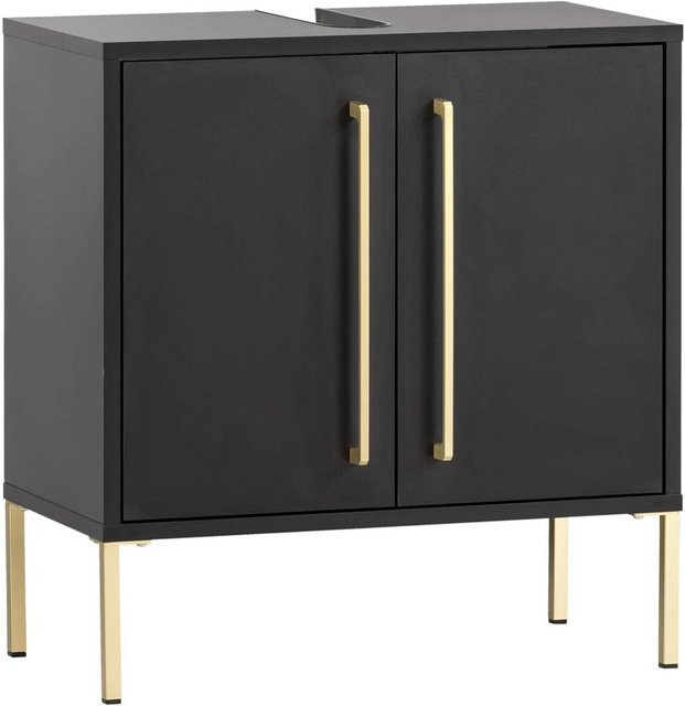 Waschbeckenunterschrank Sarah von Möbelpartner in Schwarz, B/H/T: 57,1 x 61,2 x 30,1 cm - Bild 1