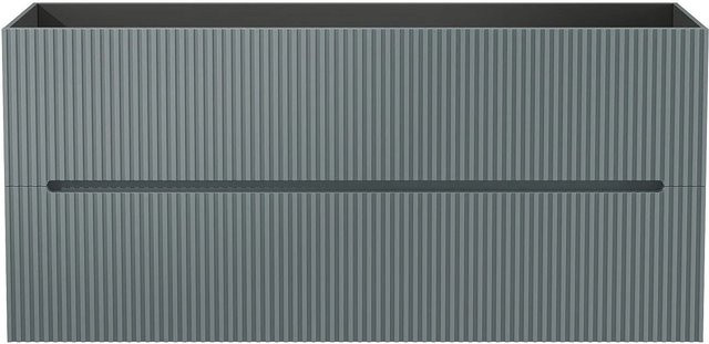 Waschbeckenunterschrank Pavani in Grau mit gerippter Oberfläche, Breite: 120 cm - Bild 1