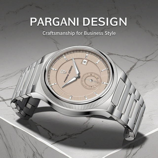 PAGANI DESIGN Armbanduhr Quarz, Edelstahl, Silber, Herren - Bild 1